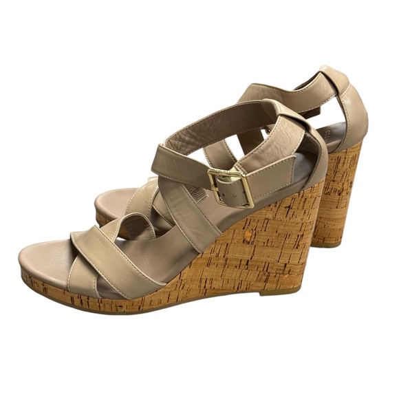 Cole Haan Women's Leather Maple Sugar Jilian Wedge Sandals EUC - Picture 5 of 10